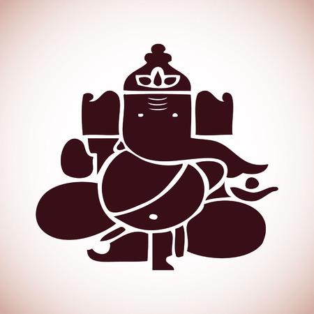 Vector Illustration of Lord Ganesha or Ganpatiのイラスト素材
