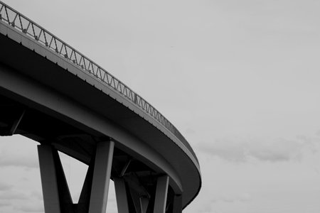photo of the bridge, from belowの写真素材