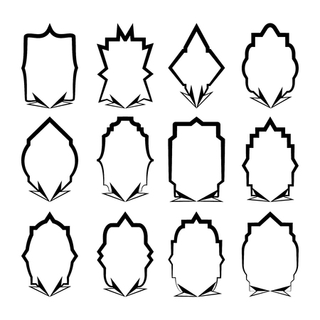 Frames of different geometric shapes. Vectorのイラスト素材