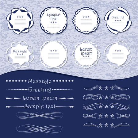 A set of frames and divider Vector illustration.のイラスト素材