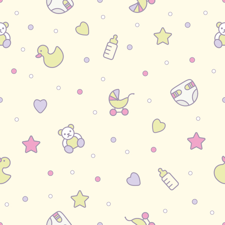 Baby toys seamless pattern.Can be used for textiles, paperのイラスト素材
