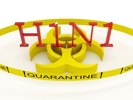 H1N1 quarantine. 3Dの写真素材