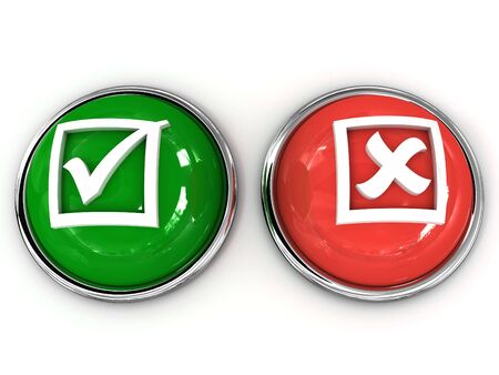 Buttons Yes No. 3Dの写真素材
