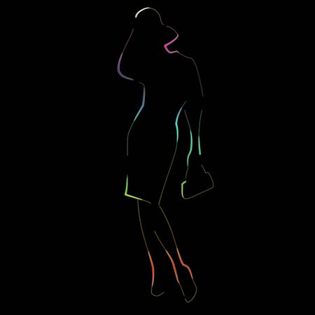 Silhouette of a womanの写真素材