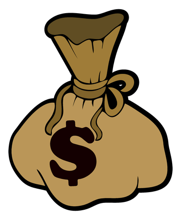 Stock vector money bag with dollar sign illustrationのイラスト素材