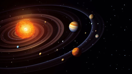 Ai-generated Planets in space. Solar system. Astronomy. Science fiction.の素材