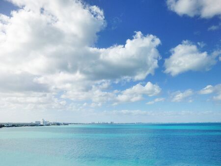 Caribbean sea and the blue skyの写真素材