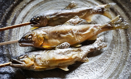 Grilled ayuの写真素材