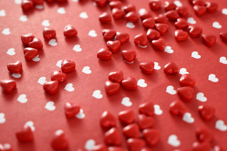 Valentines day background with hearts. Love and beautyの写真素材
