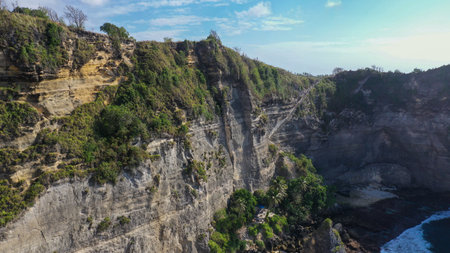 Thousand Islands Viewpoint. diamond Beach, Lima Raja in Nusa Penidaの写真素材