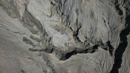 Nature landscape of Surface Wave of Volcanic soil texture background at slope of bromo mountain at...
