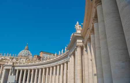 Columns and the Basilica of St. Peter's Square, Vaticanのeditorial素材