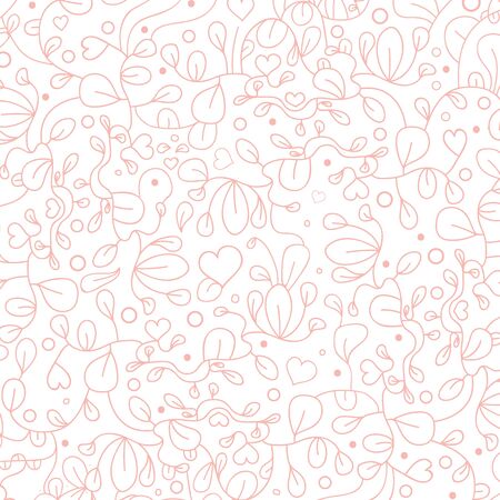 Romantic pattern. Delicate flowers in pink.のイラスト素材