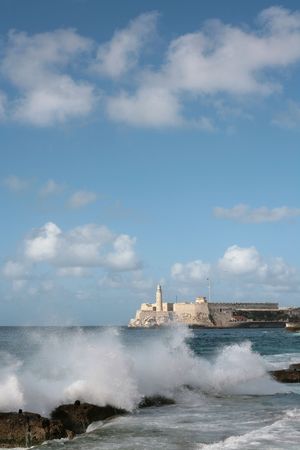 castillo de los tres reyes magos del morroの写真素材
