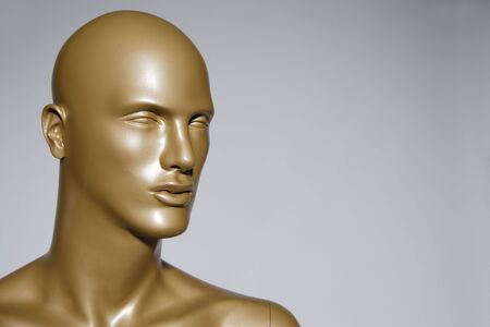 beautiful mannequin standing alone on the light backgroundの写真素材