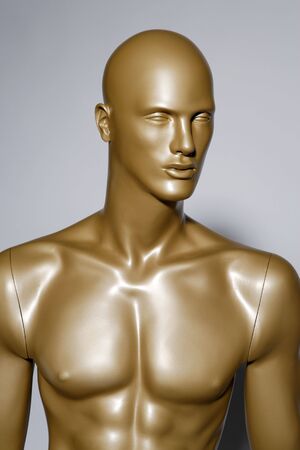 beautiful mannequin standing alone on the light backgroundの写真素材