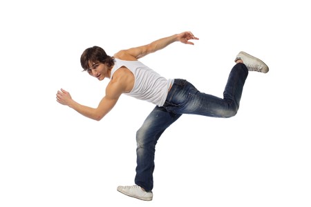 stylish and young modern style dancer is posingの写真素材