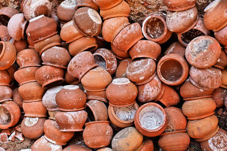 underlying clay pots