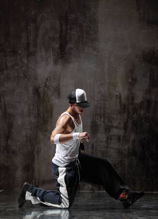 young modern hip hop male dancerの写真素材