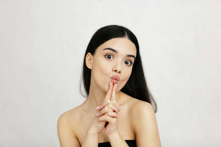 Young beautiful glamour woman face