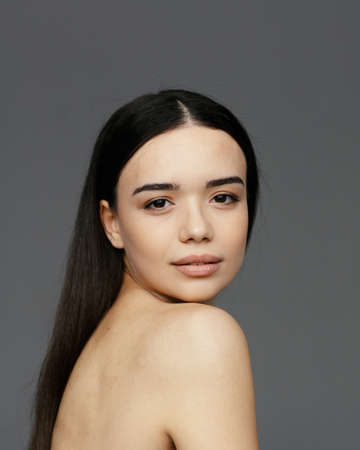 Young beautiful glamour woman faceの写真素材