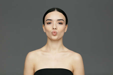 Young beautiful glamour woman faceの写真素材