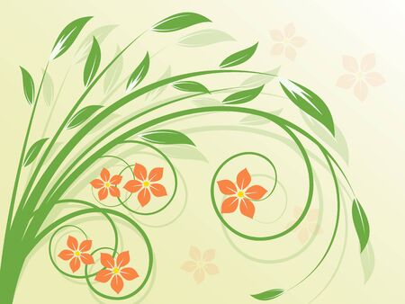 Abstract spring flowers. Vector illustration on a light background.のイラスト素材