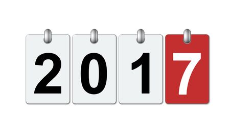 Calendar 2017 New Year. Isolated vector illustration.のイラスト素材