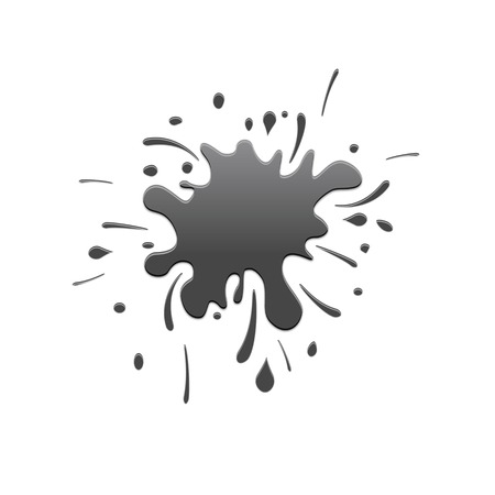 Black blot on a white background. Abstract splash for design use. Isolated vector illustration.のイラスト素材