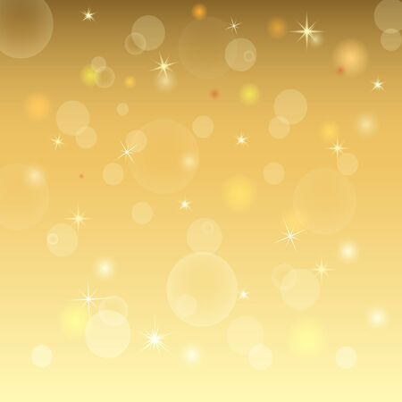 Bokeh background with yellow lights. Vector illustration.のイラスト素材