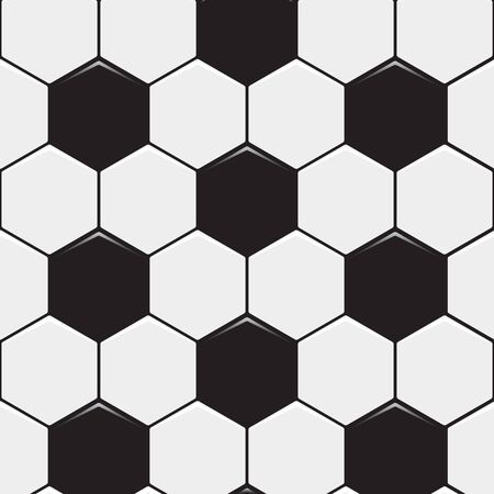 Black and white soccer ball pattern background. Vector illustration.のイラスト素材