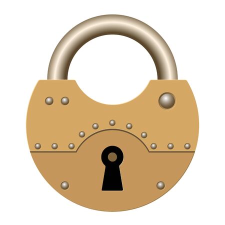 Lock on a white background. Vector illustration.のイラスト素材