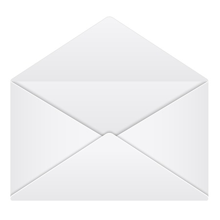 Open envelope on a white background.のイラスト素材