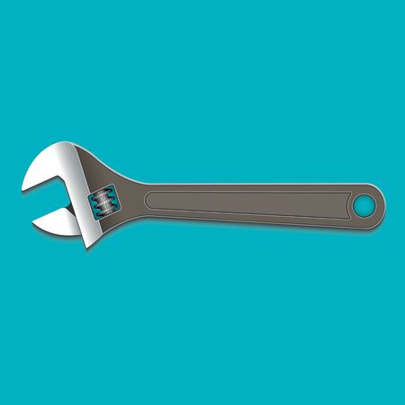 Adjustable wrench. Vector illustration.のイラスト素材