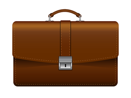 Briefcase on a white background. Vector illustration.のイラスト素材