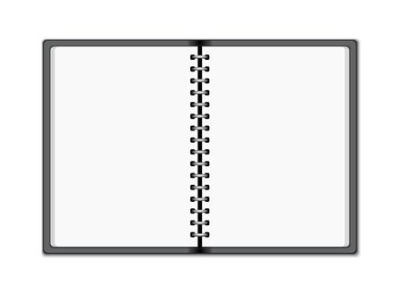 Open notebook on a white background. Vector illustration.のイラスト素材