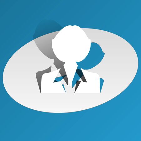 businesswoman icon made of paperのイラスト素材