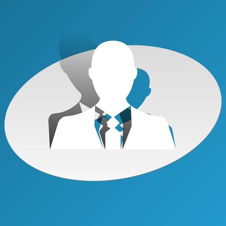 businessman icon made of paperのイラスト素材