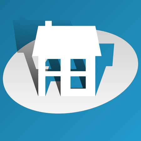 Icon house made of paper.のイラスト素材