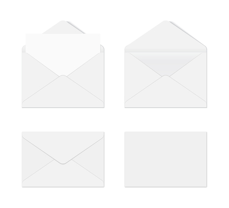 Mockup realistic envelopes. vector illustration on white background.のイラスト素材