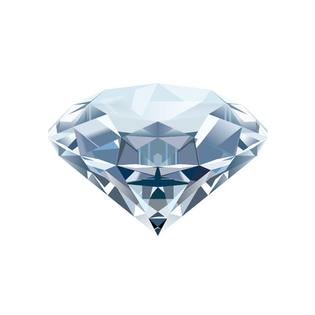 Realistic isolated diamond on a white background. Vector illustration.のイラスト素材