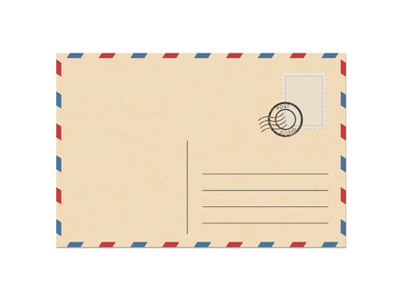 Vintage envelope air mail.のイラスト素材