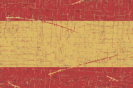Grunge flag of Spain. Vector illustration with grunge texture.のイラスト素材