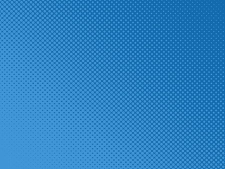 Comic book blue background, halftone dots texture. Retro pop art style. Vector illustration.のイラスト素材