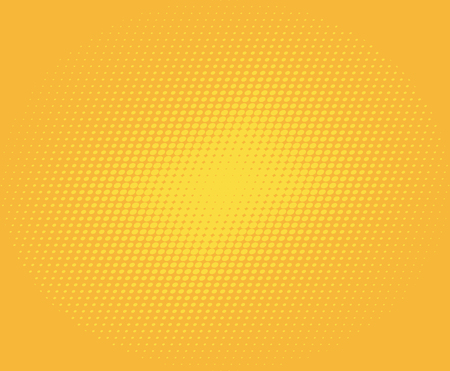 Comic yellow background. Halftone dot pop art retro styleのイラスト素材