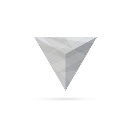 Triangular pyramid background. 3d polygonal geometric shape.のイラスト素材