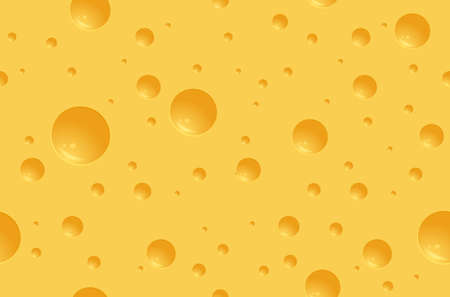 Seamless cheese texture with holes. Realistic cheese background.のイラスト素材