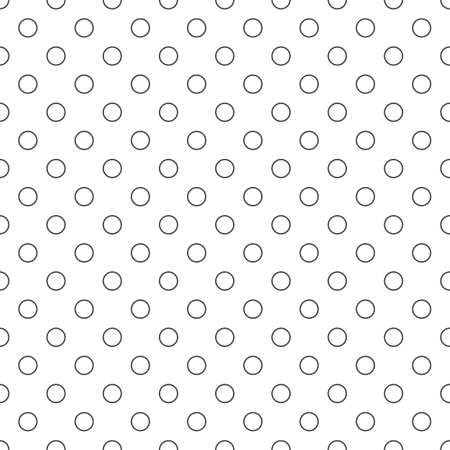 Circles seamless pattern. Black circles on a white background. Trendy geometric design.のイラスト素材