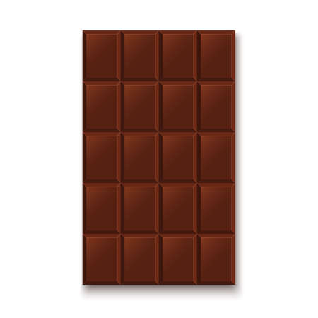 Dark chocolate bar. Realistic vector illustration.のイラスト素材
