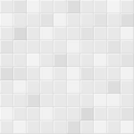 Square tiles seamless pattern. White ceramic tile background.のイラスト素材